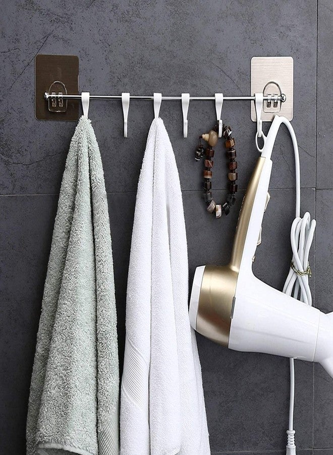 DRUDRAYA Magic Sticker Series Self Adhesive Bathroom Towel Hanger Hook Kitchen Hanger Hooks (6 Hooks) (D59) - Image 4